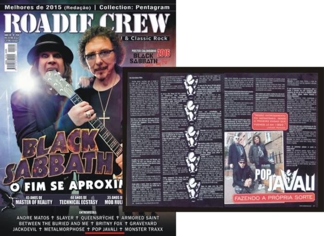 Pop Javali: músicos contam detalhes de sua turnê pela Europa em entrevista para a revista Roadie Crew