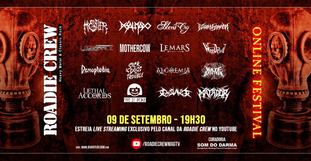 Estreias do Silent Cry, Warshipper, Lifeforce, vídeos ao vivo e inéditos do Mystifier, Le Mars e outras grandes bandas do metal nacional na edição especial de número 30 do “Roadie Crew – Online Festival” desta sexta-feira