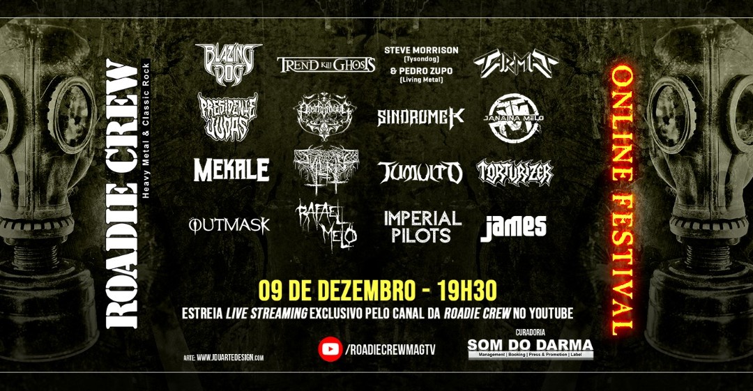 Em clima de copa, “Roadie Crew – Online Festival” desta sexta-feira reúne uma verdadeira seleção do metal nacional