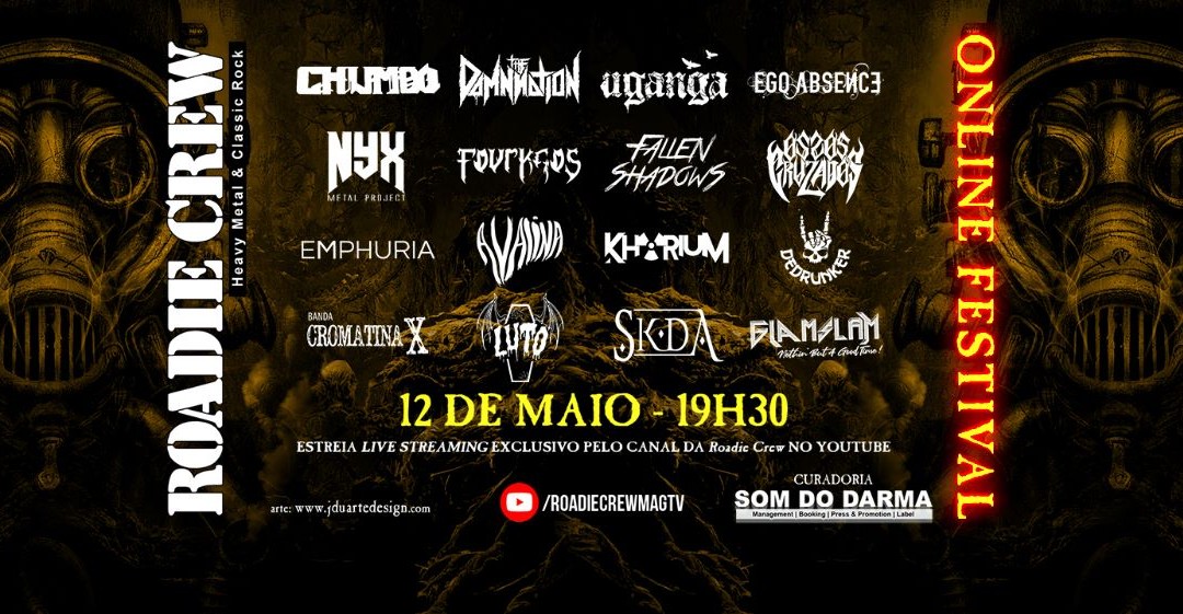 Headbangers do Brasil, uni-vos, pois nesta sexta-feira tem mais uma edição do “Roadie Crew – Online Festival”