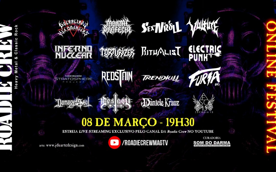 Ainda tem dúvidas que o metal do Brasil é o melhor do mundo? Então assista a edição de março do “Roadie Crew – Online Festival”